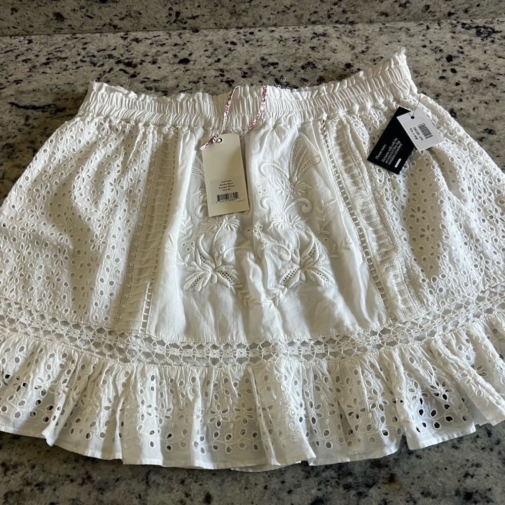White Eyelet Lace Skirt